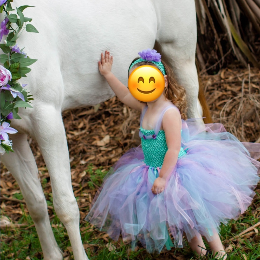 Pastel rainbow princess dress